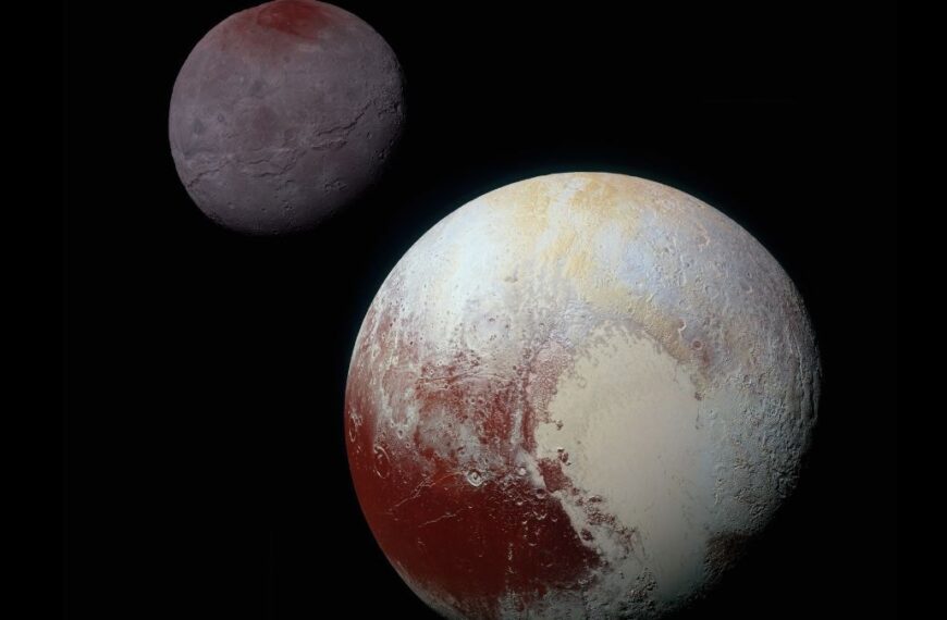 JWST Reveals Pluto’s Haze Cools Atmosphere, Paints Charon’s Poles Red