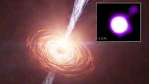 NASA Chandra Spots Distant X-Ray Jet; Telescope Faces…
