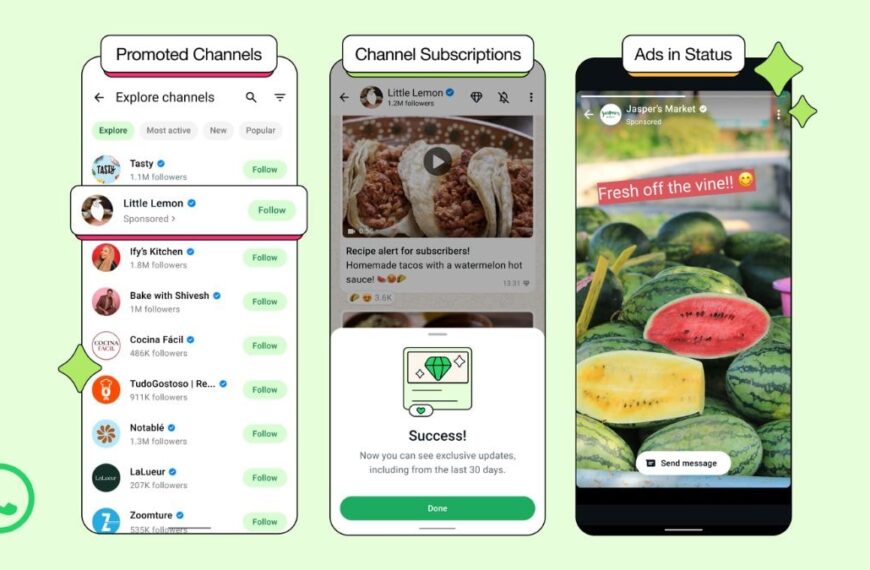 WhatsApp Announces Ads in Status, Channel Subscriptions, and More Features for Businesses